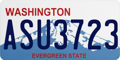 WA license plate ASU3723