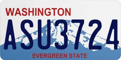 WA license plate ASU3724