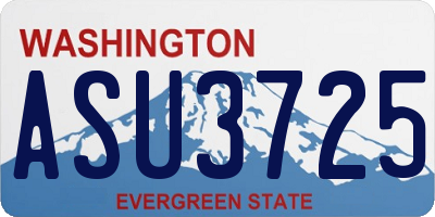 WA license plate ASU3725