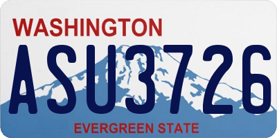 WA license plate ASU3726