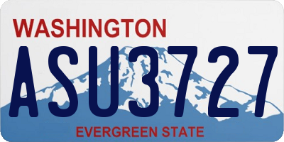 WA license plate ASU3727