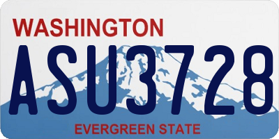WA license plate ASU3728
