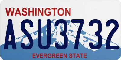WA license plate ASU3732