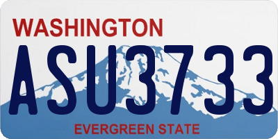 WA license plate ASU3733