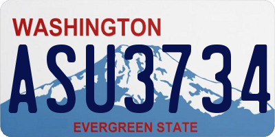 WA license plate ASU3734