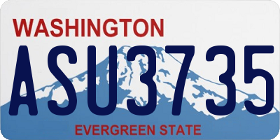 WA license plate ASU3735