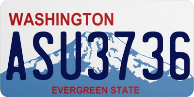 WA license plate ASU3736