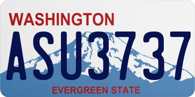 WA license plate ASU3737
