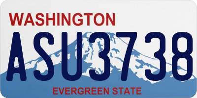 WA license plate ASU3738