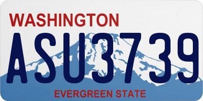 WA license plate ASU3739