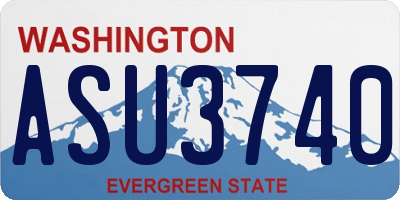 WA license plate ASU3740