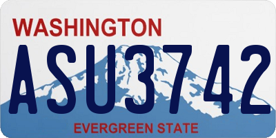 WA license plate ASU3742