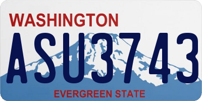 WA license plate ASU3743
