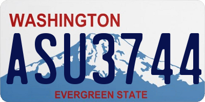WA license plate ASU3744