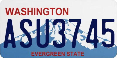 WA license plate ASU3745