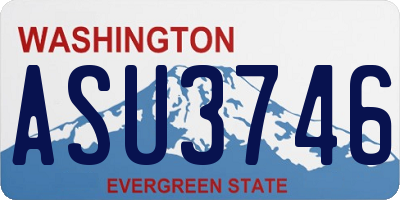 WA license plate ASU3746