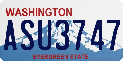 WA license plate ASU3747