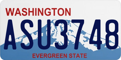 WA license plate ASU3748
