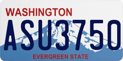WA license plate ASU3750