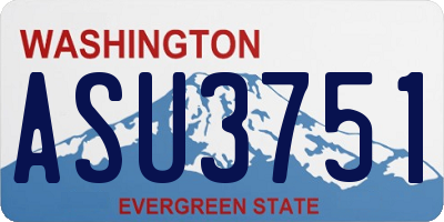 WA license plate ASU3751