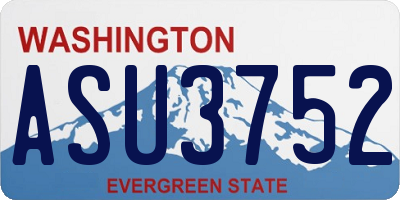 WA license plate ASU3752