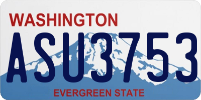 WA license plate ASU3753