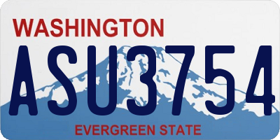 WA license plate ASU3754