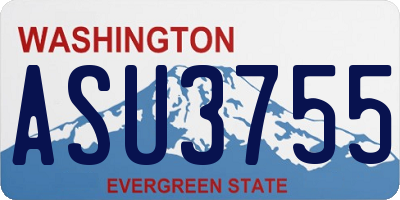 WA license plate ASU3755