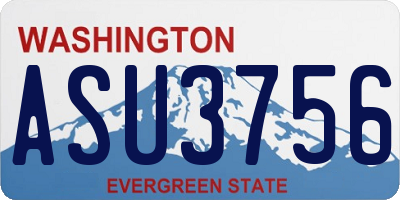 WA license plate ASU3756