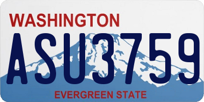 WA license plate ASU3759