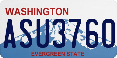 WA license plate ASU3760