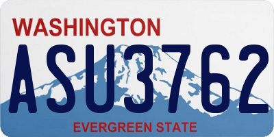 WA license plate ASU3762