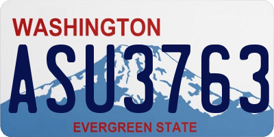 WA license plate ASU3763