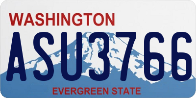 WA license plate ASU3766