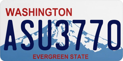 WA license plate ASU3770