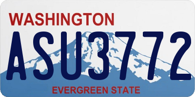 WA license plate ASU3772