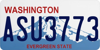 WA license plate ASU3773