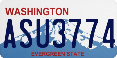 WA license plate ASU3774