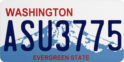 WA license plate ASU3775