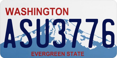 WA license plate ASU3776
