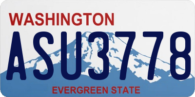 WA license plate ASU3778
