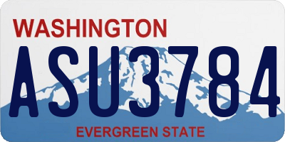 WA license plate ASU3784