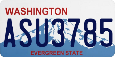 WA license plate ASU3785