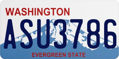 WA license plate ASU3786
