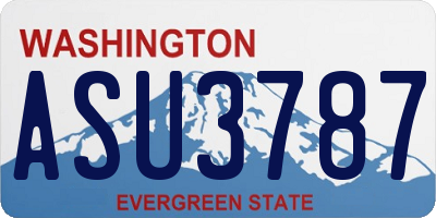 WA license plate ASU3787