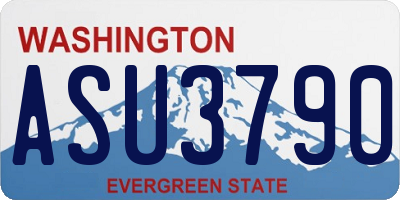 WA license plate ASU3790