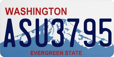 WA license plate ASU3795