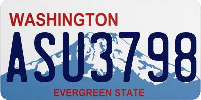 WA license plate ASU3798