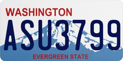 WA license plate ASU3799