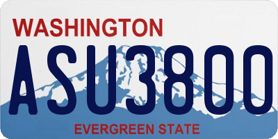 WA license plate ASU3800